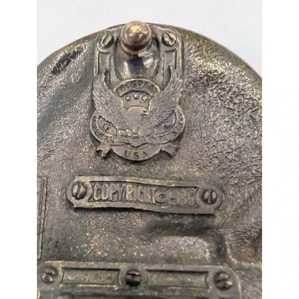 VTG 1986 Heavy Equipment Operator Belt Buckle The Great American‎ Buckle Co USA